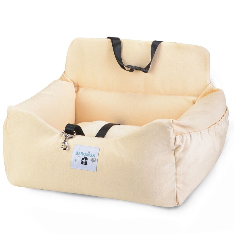 Coche perrera coche interior doble uso perrera perro perrera con lecho de perro puede ser desmontado para coche co conductor de viaje: 3