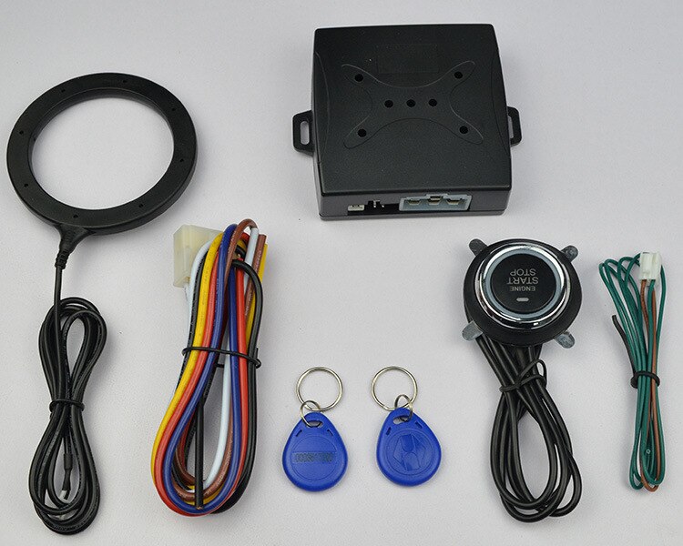 Automatische Lock Rfid Sensing Keyless Entry Auto Smart Een Drukknop Start Stop Systeem Anti-Diefstal Alarm Universele Voor 12V Auto