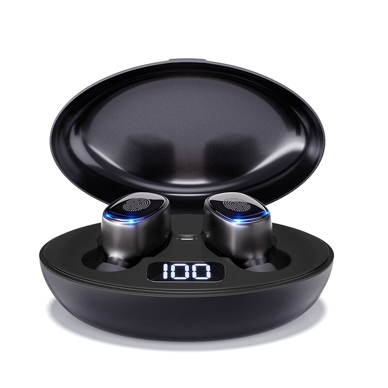 Bluetooth Earphone Auriculares Earbuds In Ear Phones Buds Tws Cuffie Fone Ecouteur Hifi With Microphone Wireless Earphones: Black A