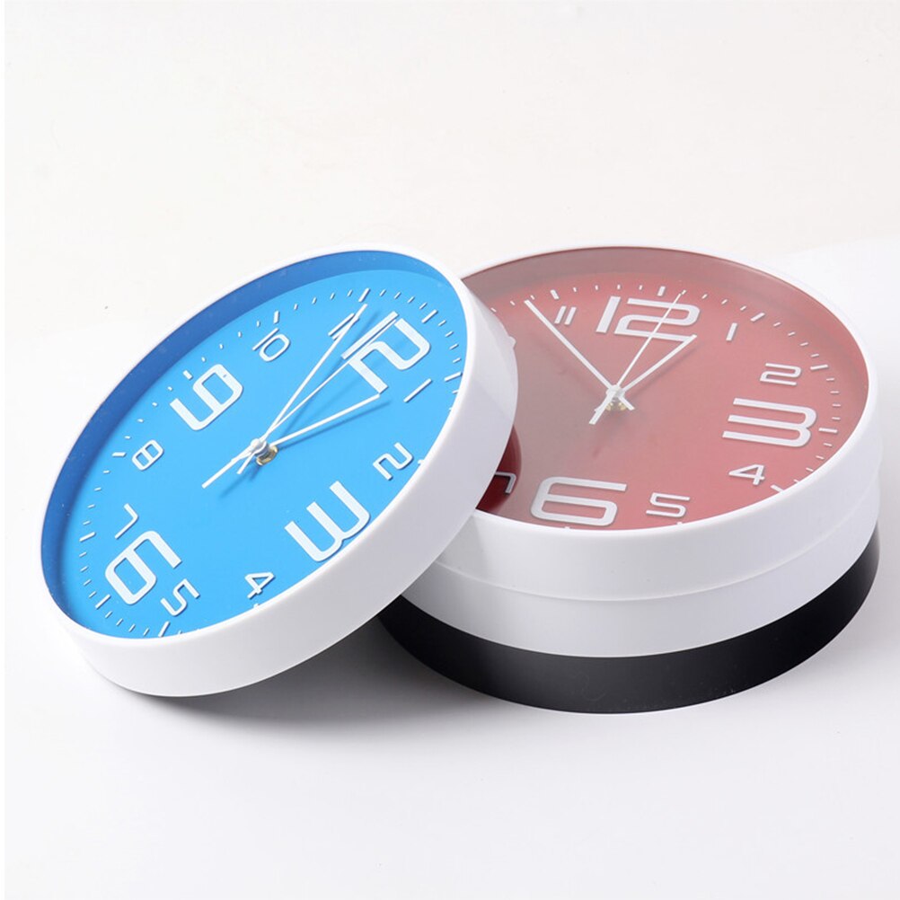 1Pc Wall Clock Modern DIY Wall Clock Digital Acrylic Hanging DIY Clock For Living Room Office Without Battery (Blue)