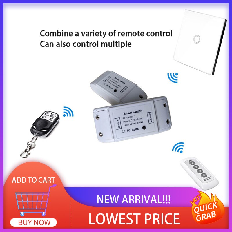 Smart Home House Wireless Remote Switch Breaker LED Light Controller Module Smart Life Home Accessories 433 RF On-off Device