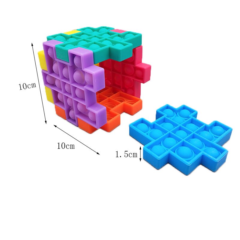 Cube Toy Silicone Press Ball DIY Combination Box Children's Decompression Adult Desktop Office Decompression Toys