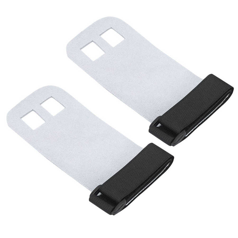 2 uds guantes de levantamiento de pesas de cuero Protector de palmas entrenamiento Fitness barras paralelas horizontales antideslizantes guantes de protección para manos