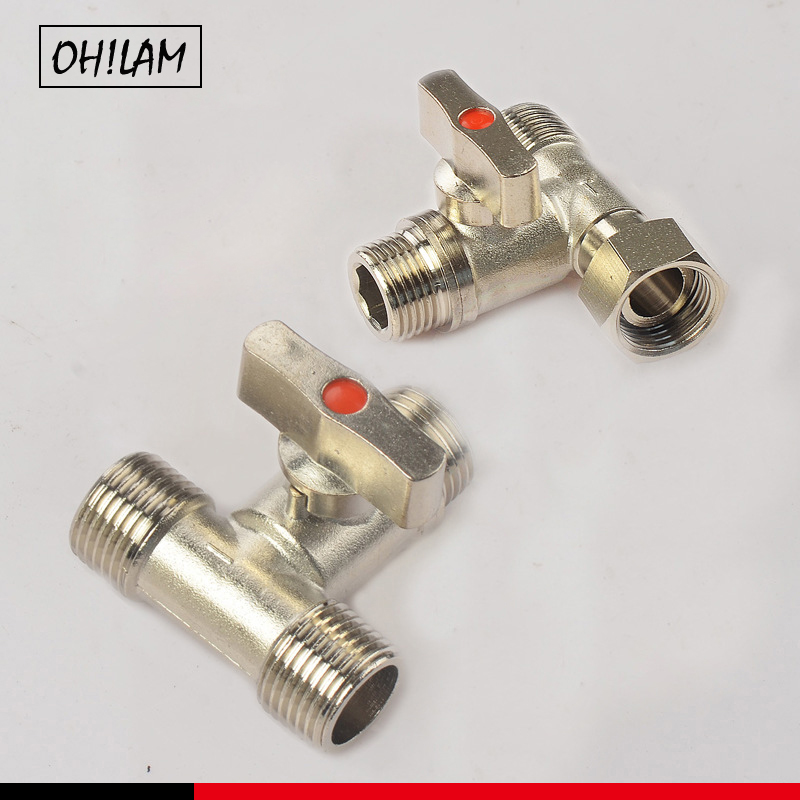1/2 &quot;2 sposób zawór kątowy rozdzielacz mosiądz wąż wody z kranu szybkie piłka złącze zaworu kran na zewnątrz system nawadniania kropelkowego zraszacz