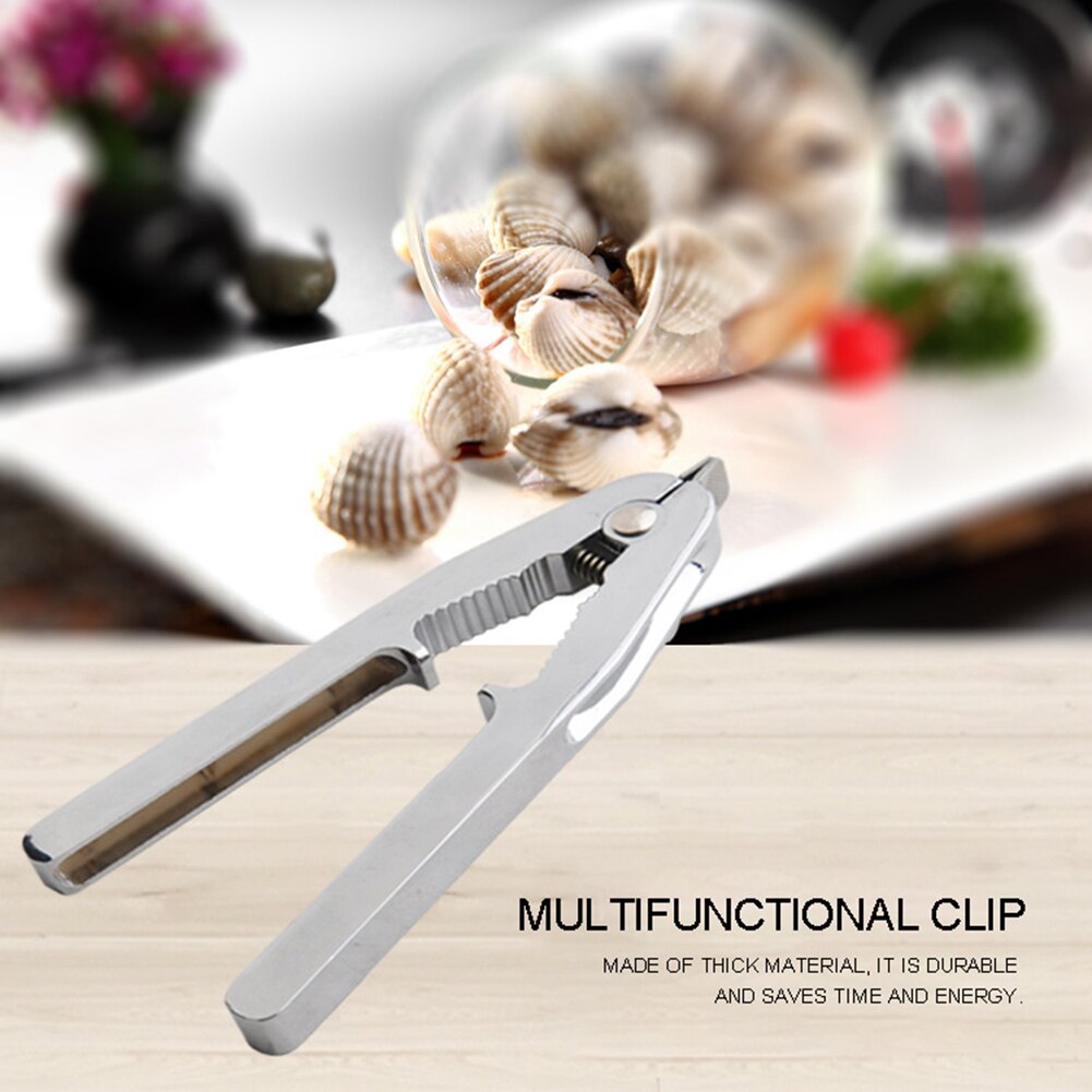 Multifunctional Clam Clip Innovative Opener Zinc Alloy Seafood Clamp Automatic Spring Food Clip