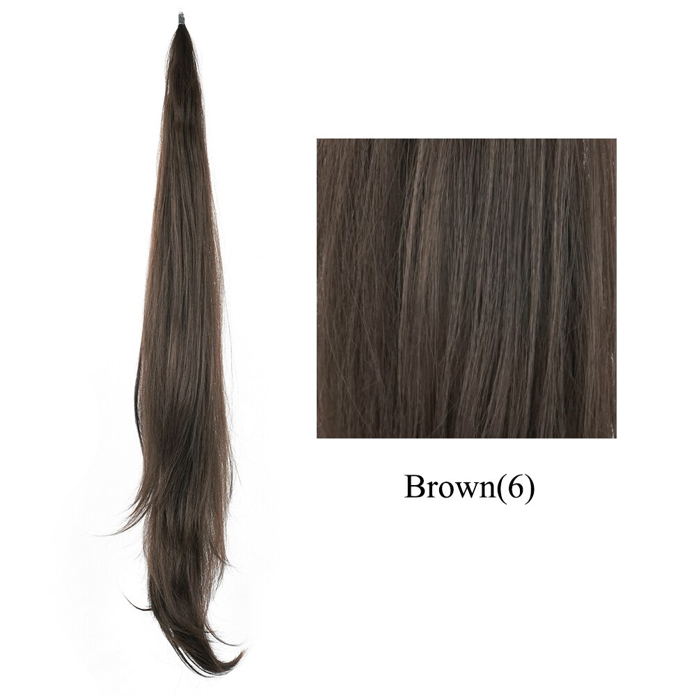 Soowee Lange geschichtete Pferdeschwanz-Kunsthaarverlängerung, blonder Pferdeschwanz, flexibles Haar, Pferdeschwanz-Haarteile: Natürliche Farbe