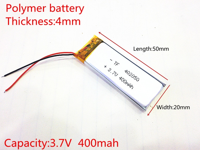 Lithium polymeer batterij 3.7 V 402050 042050 Vervanging 382250 P Taipower MP3 X19 400 mAh