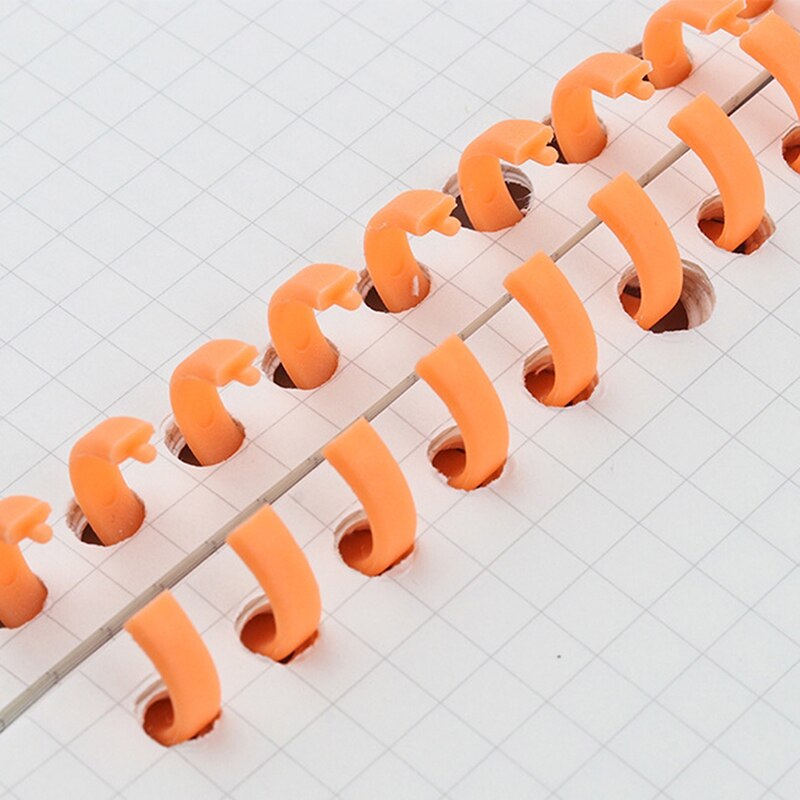 Anillo de encuadernación de plástico de hojas sueltas, anillos en espiral de resorte para 30 agujeros A4, A5, A6, papel, cuaderno, papelería, suministros de oficina