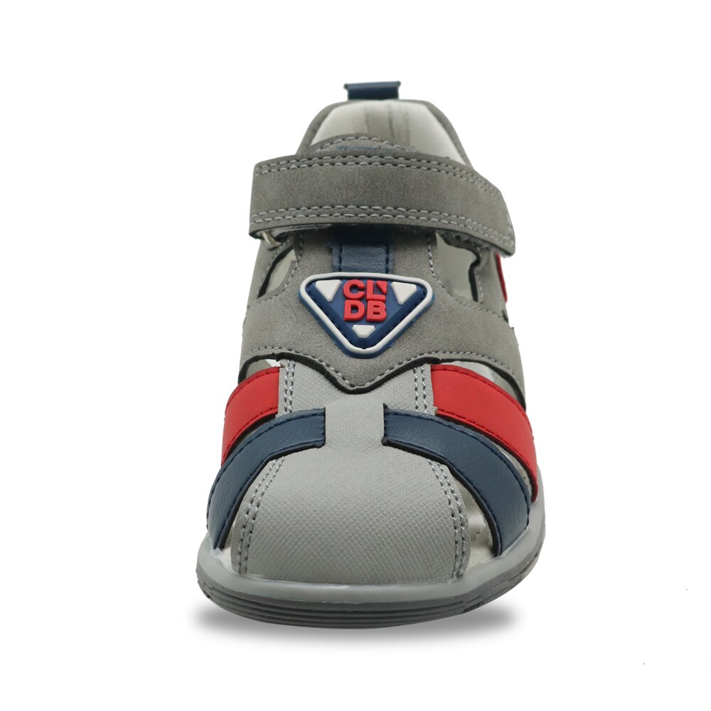 Apakowa jongens sandalen peuter kinderen jongen gesloten teen gladiator sandalen klittenband platte hakken zomer strand wandelschoenen  eu 21-26