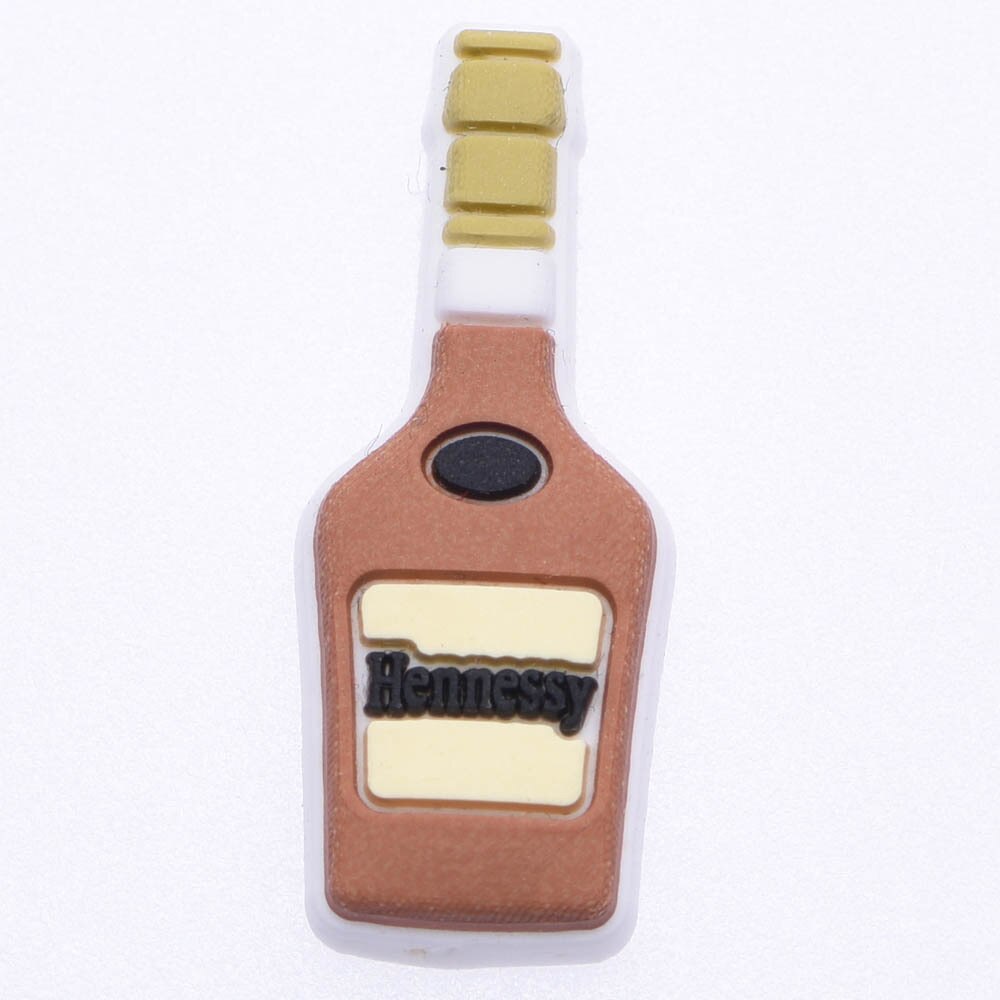 Breloques croco en forme de bouteille de bière et de vin rouge, accessoires de décoration pour chaussures, Bracelets pour enfants, 1 pièce