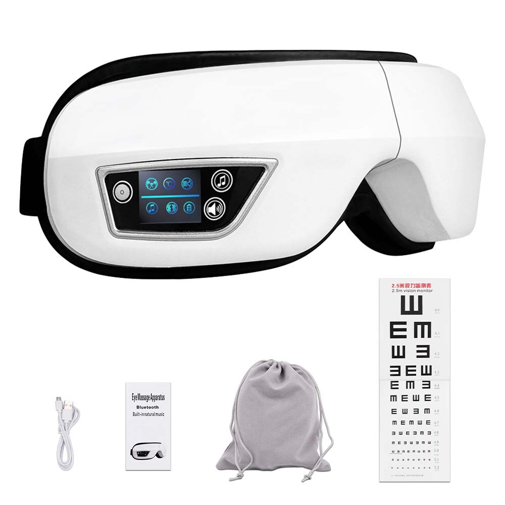 Masseur Oculaire 4D LED avec Vibration pour Musique Air , Appel Bluetooth, Soulage la Fatigue, Nouveauté: NO Retail Box
