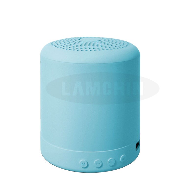 Mini Column Draadloze Bluetooth Speaker Macaron Stereo Luidspreker Waterdicht Bluetooth Speaker Voor Outdoor Douches Subwoofer: Blue