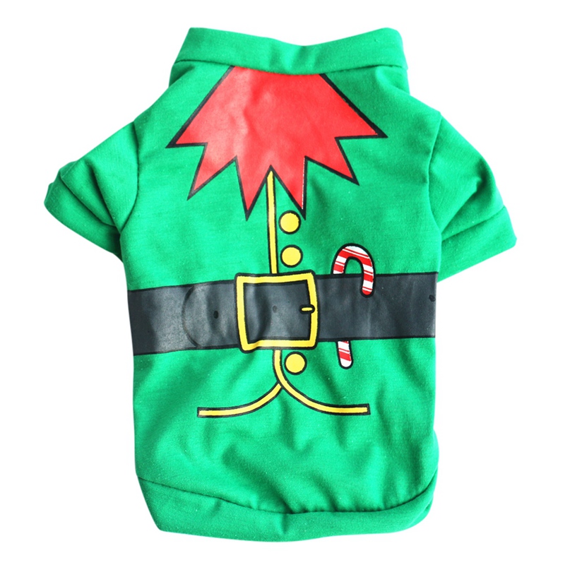 COS Props Kerst Honden Vest Kostuum Leuke Cartoon Shirt Jurk Xmas Kleding Voor Kitty Hond: D / XS