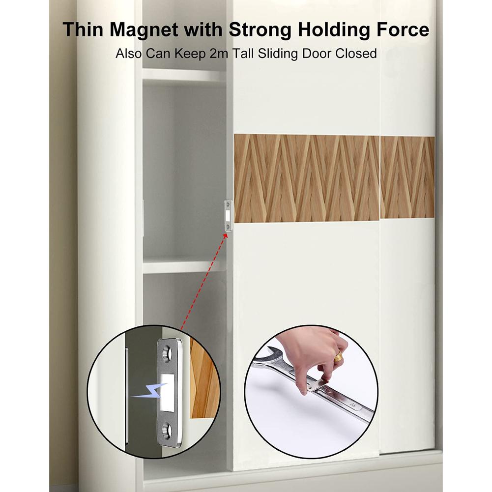 Self-adhesive Latch Strong Magnetic Steel Catch For Door Cabinet Cupboard Closer Drawer Closet Wardrobe Bathroom Sliding Door