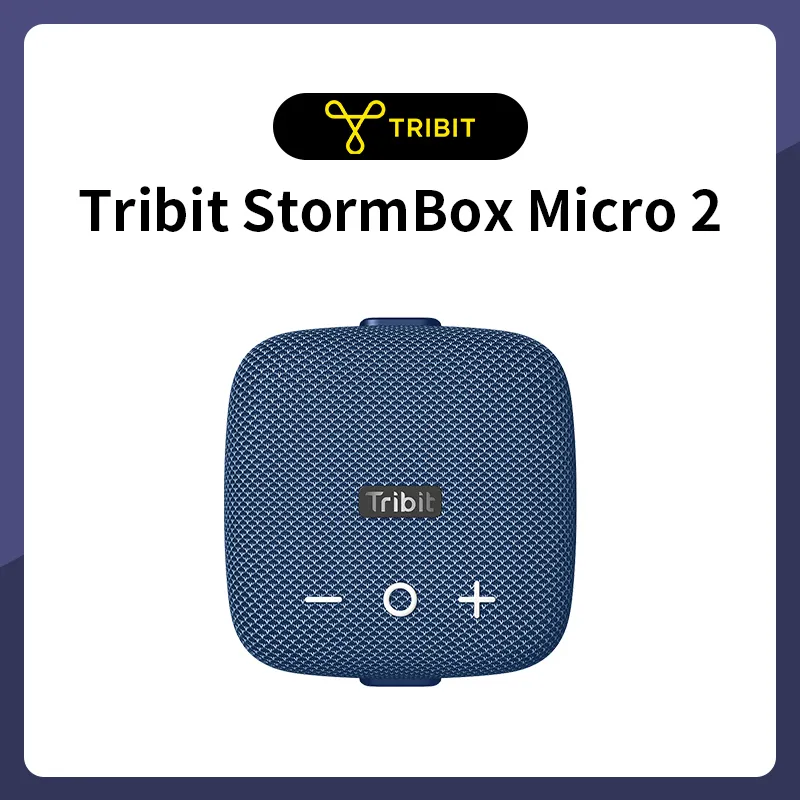 Collection Tribit StormBox Micro 2 Draagbare Bluetooth Speaker 90dB Luid Geluid Diepe Bass IP67 Waterdicht Camp Klein: Blauw