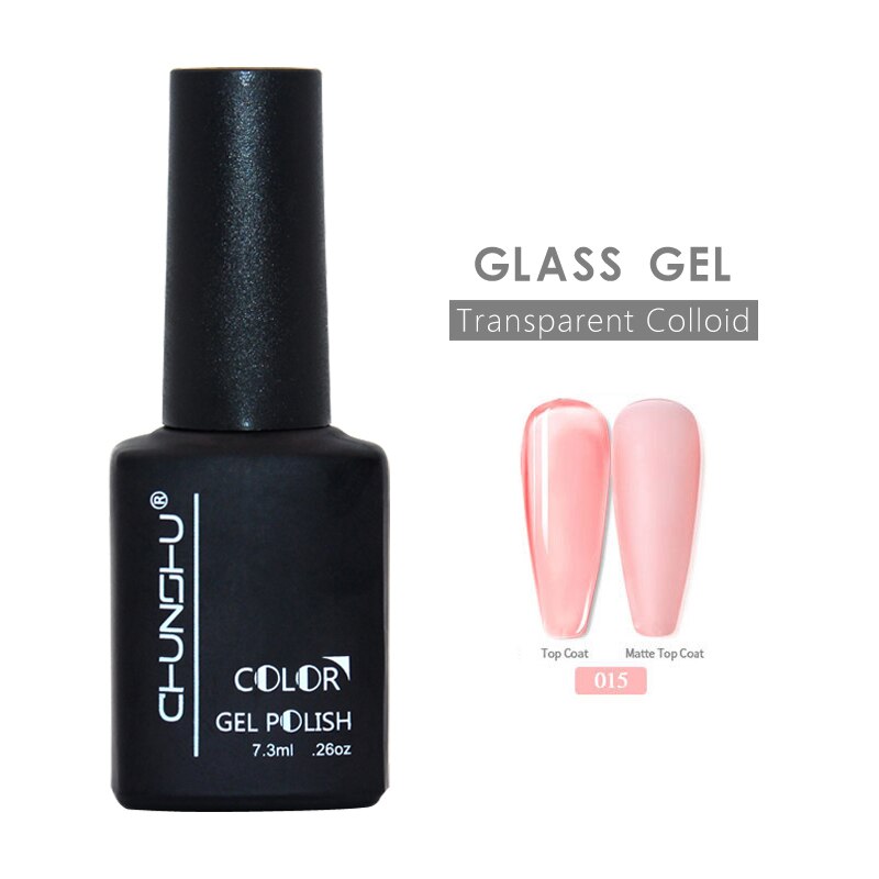 Ankomster vaktelegg semi-permanant uv gel neglelakk gjennomsiktig kolloid bløtlegging av nails art manikyr for toppstrøk 12ml gjør det selv: Glassgel -15