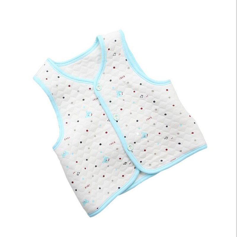 Zomer Lente Dunne Kinderen Katoenen Kleding Schattige Baby Jongen Meisje Lente Vest 0-12 Maand Baby Cartoon Kleding