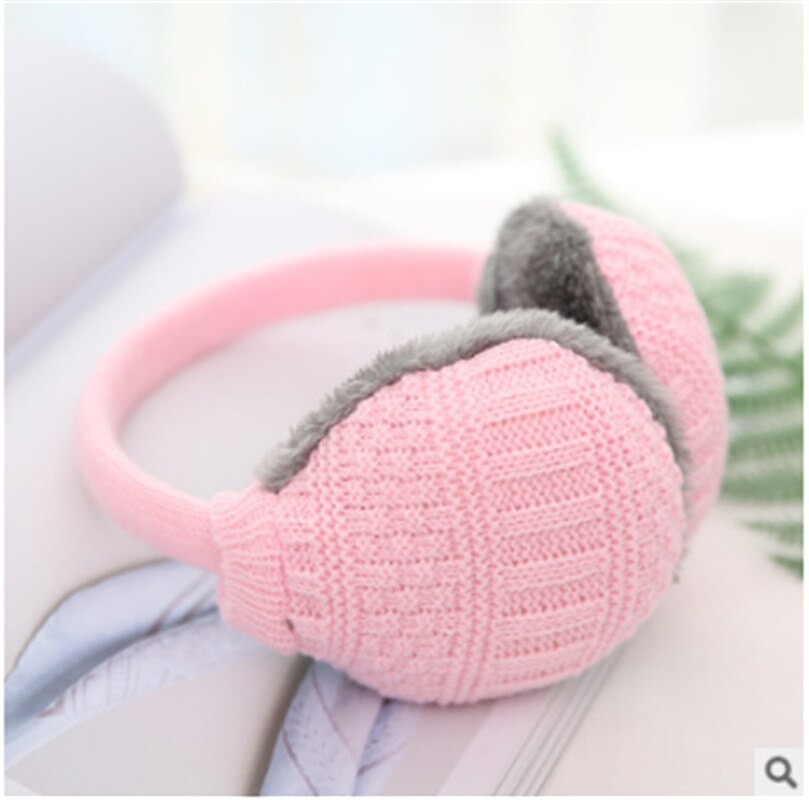 Ear Muffs Winter Ear warmers Knitted Fleece Earwarmer Mens Womens the Head Band: Roze