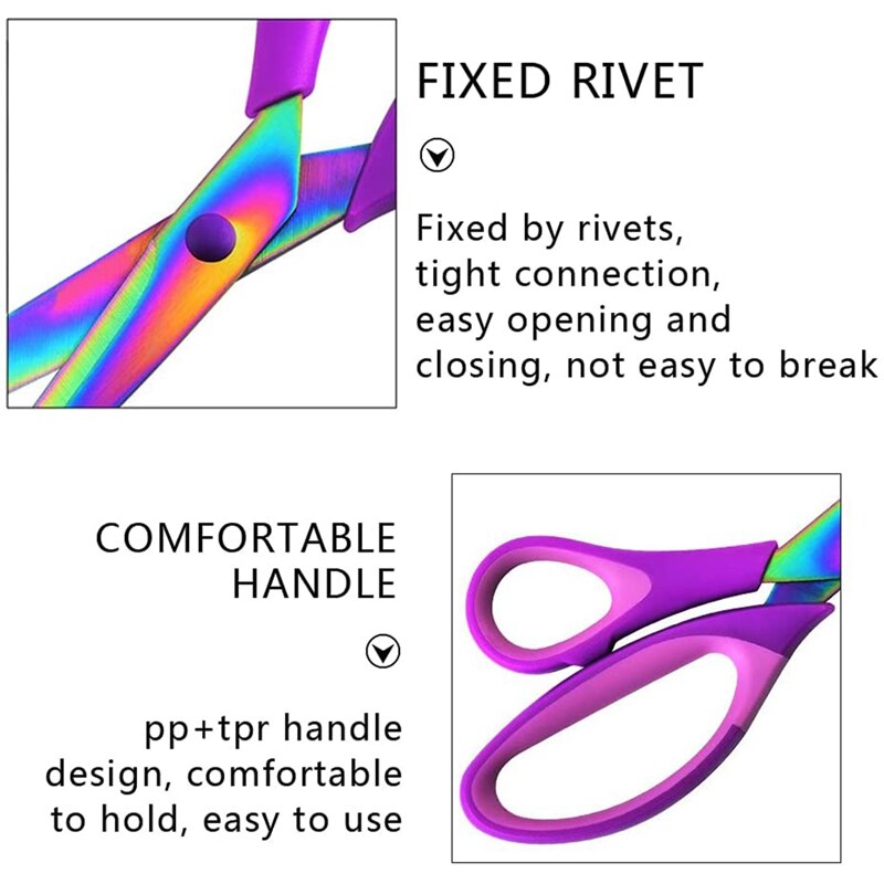 Pack Van 3 Scherpe Schaar, Kleermakerij Schaar, Stof Schaar, Titanium Schaar, Multifunctionele Schaar