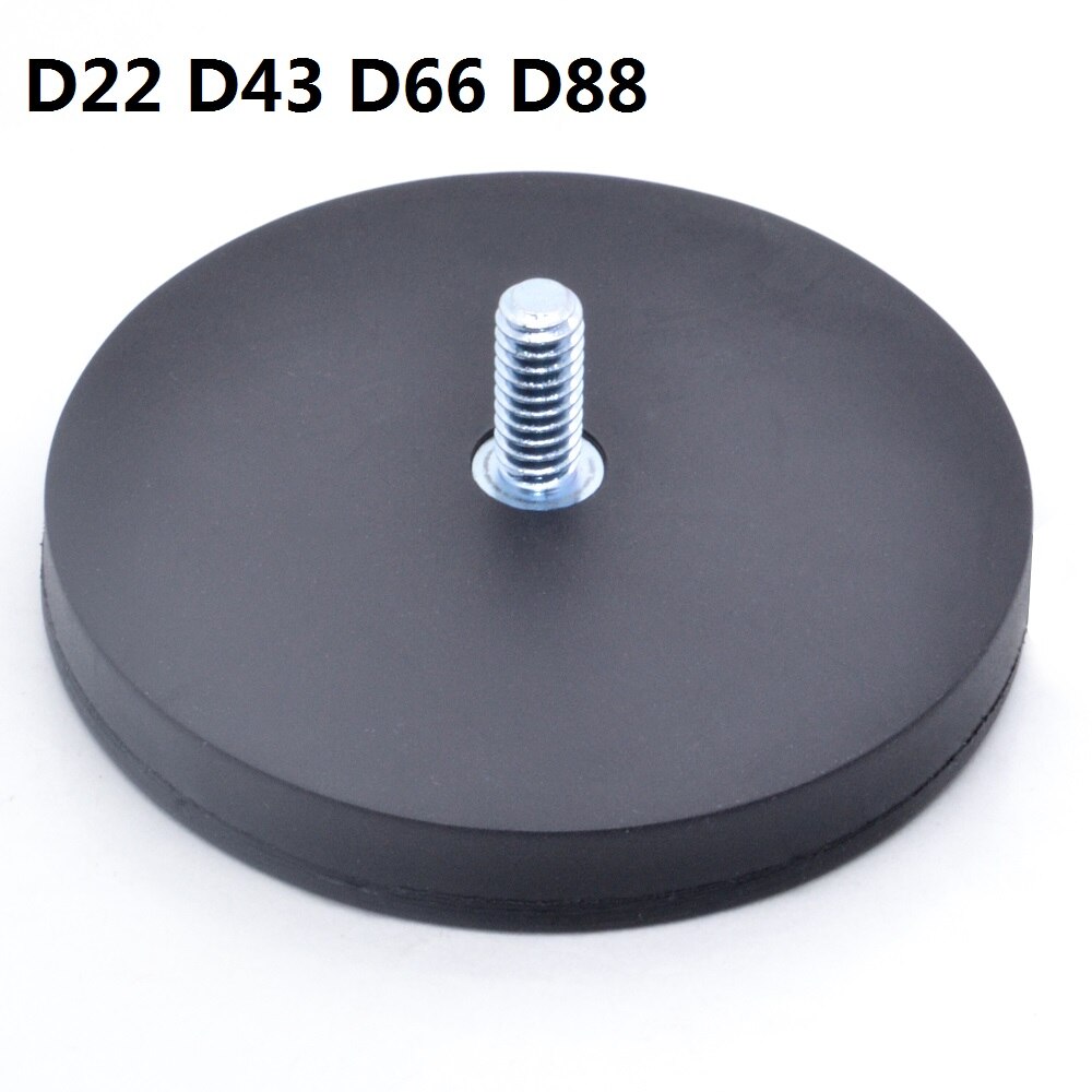 JUMELA Aimant Puissant Recouvert De Caoutchouc D66 - Base Magnétique N35 Pour Montage LED Bateau, Voiture, Barre Lumineuse (1 Pièce)
