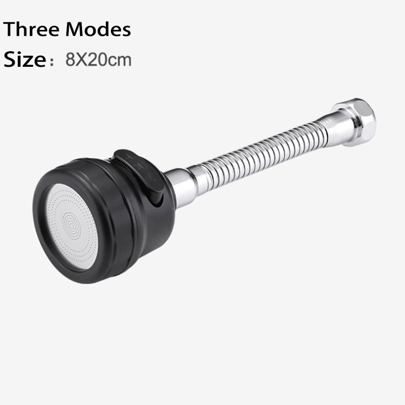 Hogedruk keukenkraan extender draaibare kraan beluchter waterbesparende kraan mondstuk adapter badkamer wastafel accessoires: WHITE