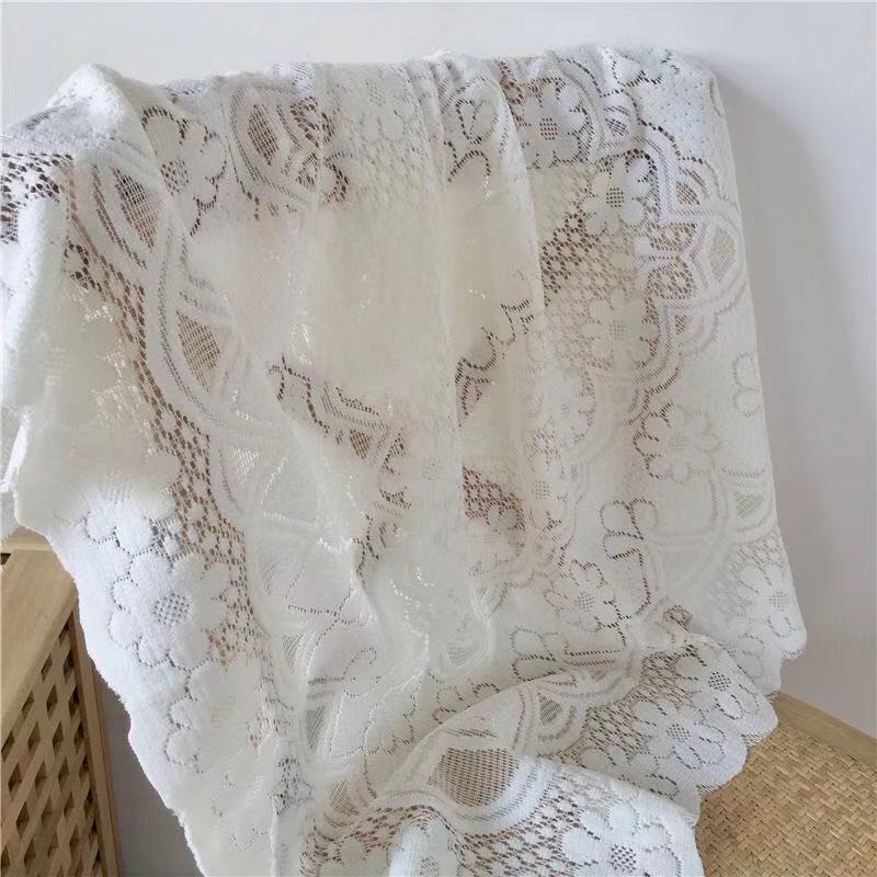 Mantel de encaje blanco para mesa de té, cubierta de colocación, mantel cuadrado fresco pequeño