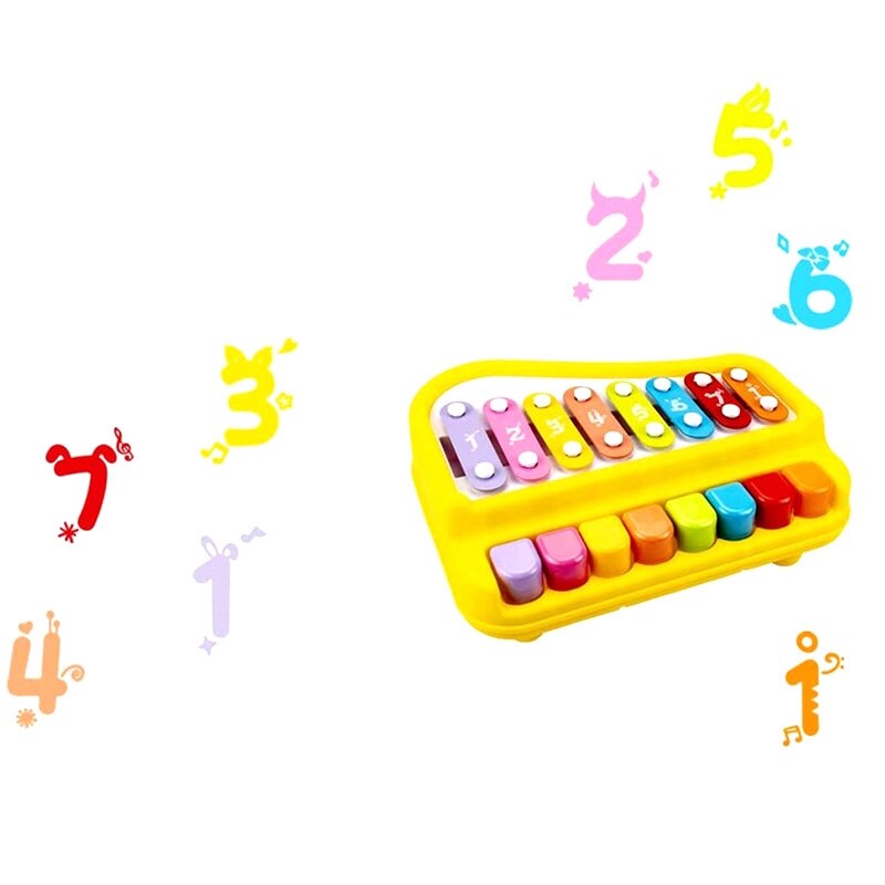 Jouet de Piano bébé 2 en 1 Xylophone Instrument de musique jouets d'apprentissage éducatif précoce pour les tout-petits