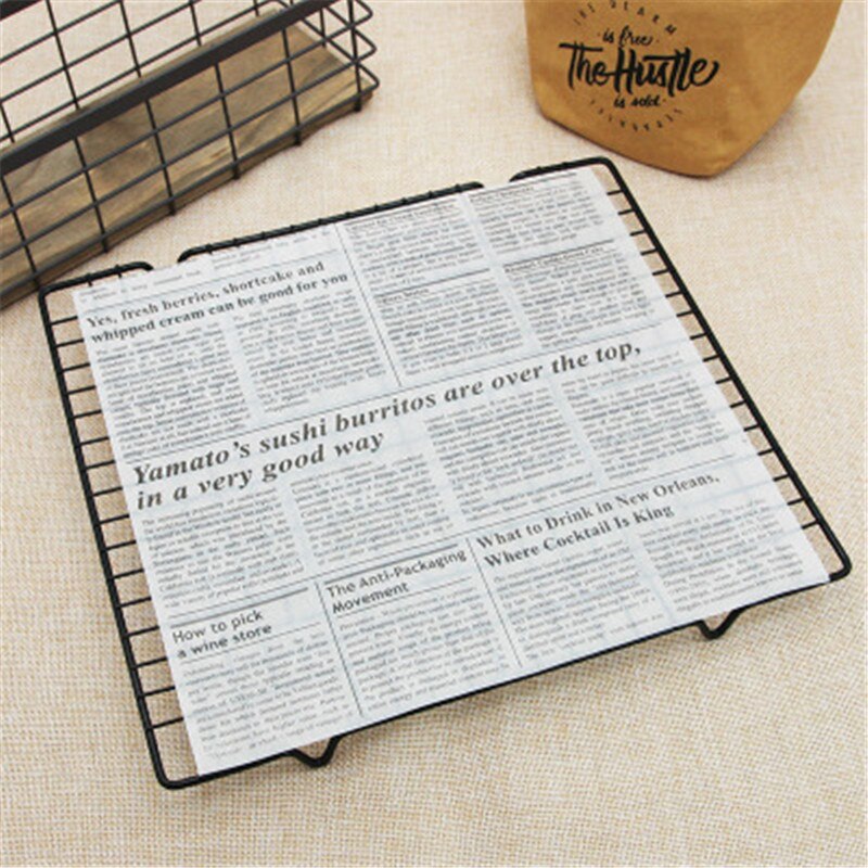 10 pièces parchemin papier ciré cuisson papier d'emballage alimentaire pour pain Sandwich Burger frites antiadhésif pâtisserie Biscuit gâteau papier huilé: Black