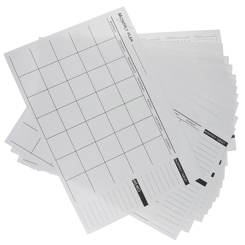 Months Diary Notebook Personal Agenda Planner Organizer Business Office Stationer Calendar Monthly Planner