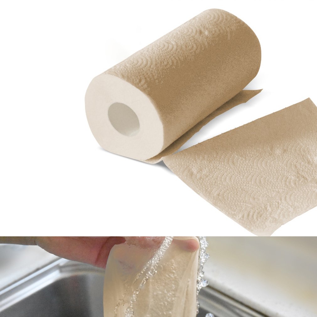 2-Layer 75-Sectie Bamboe Pulp Ontvetten Absorberende Toiletpapier Zachte En Dikke Twee Lagen Wateropname Papier 2 Stks/zak