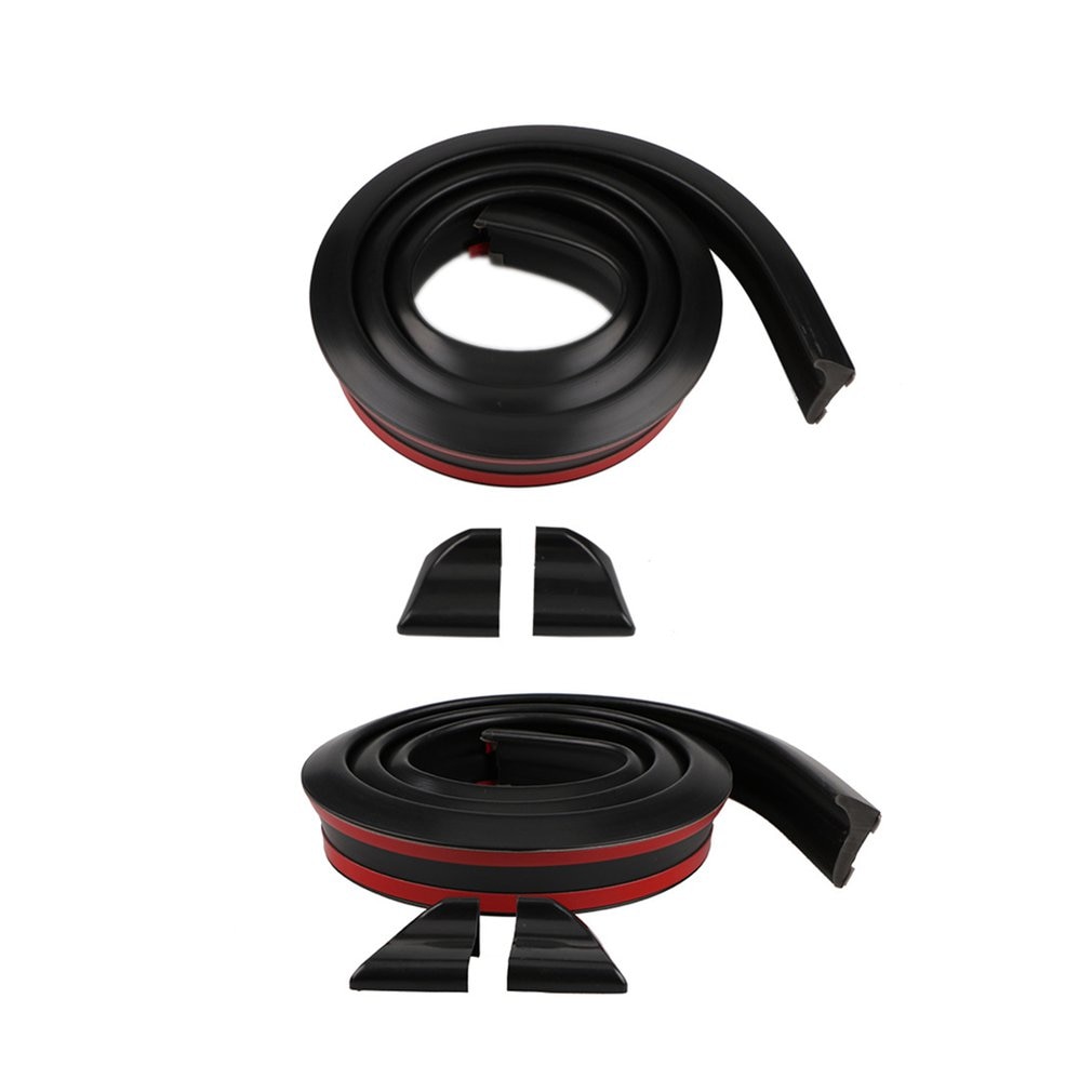 Alerón del techo del maletero trasero del coche Universal, barra de tira de goma borde del labio Trim Kit de pegatina de cola de aleta trasera para coche camión