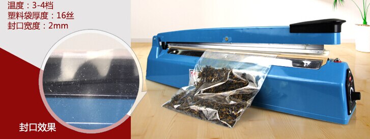 Máquina selladora Manual de bolsas por impulso, selladora térmica de bolsas de plástico de aluminio, dispositivo para embalaje de 400mm, selladora eléctrica por calor de Sf-400