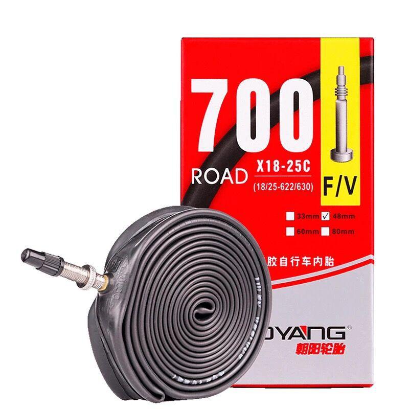 Road Bike Inner Tube French Valve Bicycle Tire Road Bike Cycle Butyl Rubber 700x23c 25 28 38 43 FV Tyre Inner Tube: French valve 60