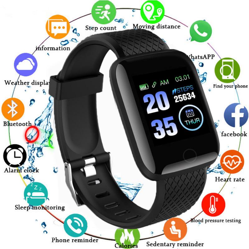 Slimme Horloges Mannen Vrouwen Smartwatch Bloeddrukmeting Hartslagmeter Fitness Armband Horloge Voor Android Ios