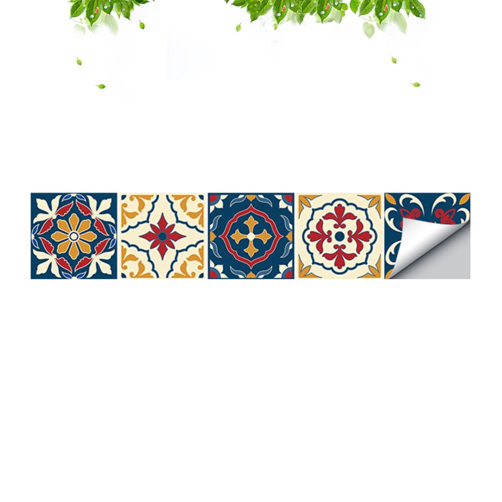 Splicing Wallpaper Border Sticker Simulation Tiles Waist Line Wall Sticker Self Adhesive Border Decal for Bathroom Ki: As Shown 1