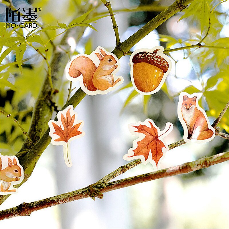 1 kpl sarjakuvamainen syksyinen metsä washiteippi tee-se-itse-koristeet scrapbooking-aiheinen ihana suunnittelija maalarinteippi scrapbooking-koristeluun