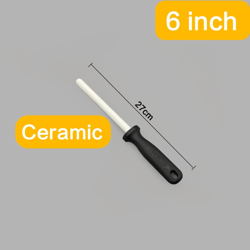 RISAM Kitchen tool sharpening stick white High-performance ceramic material 6 "8" 10 "12" hand-held sharpening rod