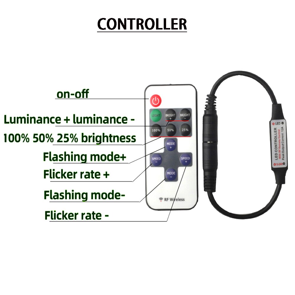 100-240v Aquarium LED Light Aluminum Alloy Material Lighting Landscape Light 18-75CM Telescopic Bracket Plant Aquarium LED Light: B-Wireless dimmer
