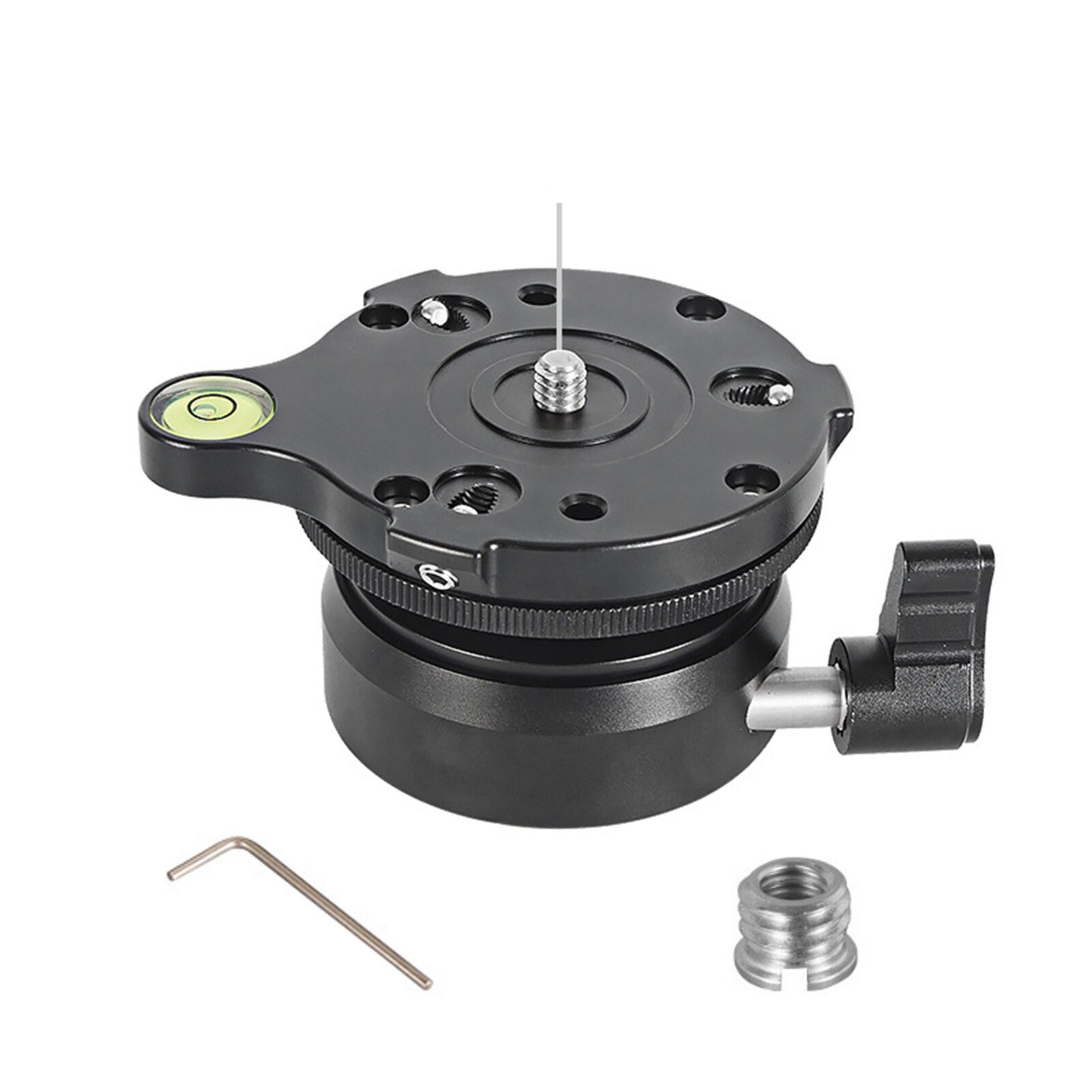 Universal Panoramic Head DSLR Camera Adjusting Plate Table Aluminum Alloy Horizontal Tripod Leveling Base Portable: A