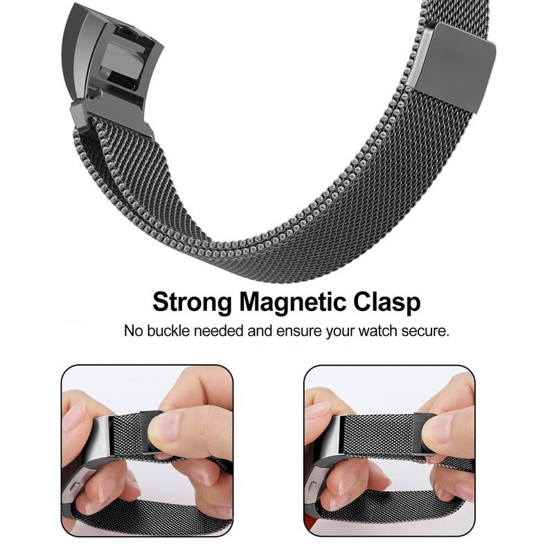 Milanese Loop ze stali nierdzewnej dla Fitbit Charge 2 Band bransoletka w stylu paska na nadgarstek dla Fit Bit Charge2 pasek do smarwatcha Smartband