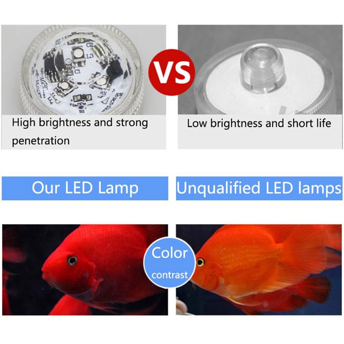 Onderwater Licht IP68 Waterdichte Batterij Operated Multi Kleur Dompelpompen Led Voor Aquarium Vijver Zwembad Wedding Party