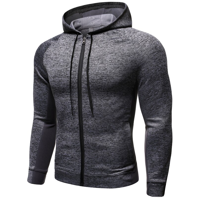 Hooded Fitness Sport Jas Heren Sneldrogende Running Jas Rits Hoodie Sweatshirt Sportkleding Fitness Hoodie Trainingspak