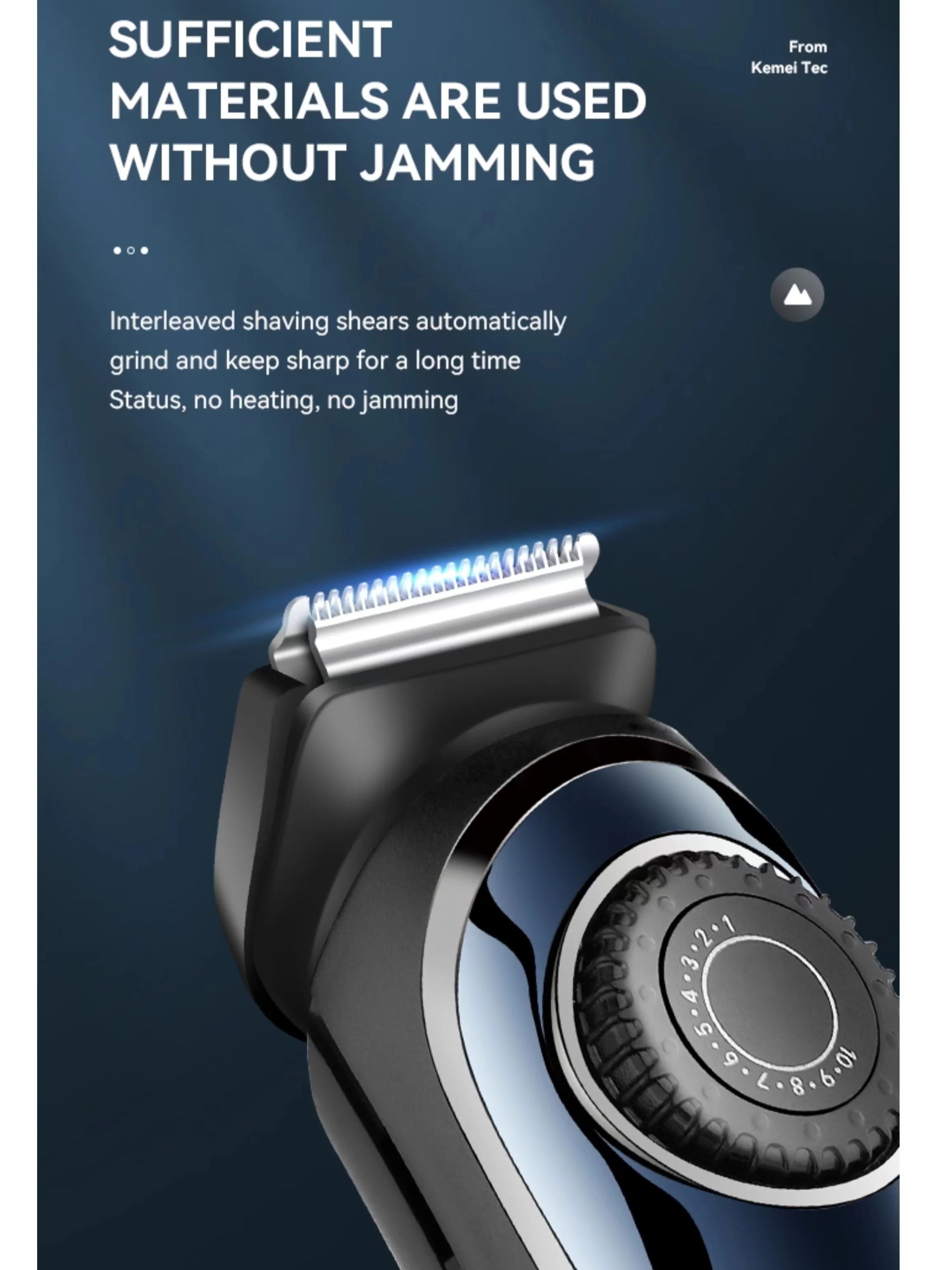 USB Barber waterdichte draadloze tondeuse Kemei km-1256 elektrische draadloze professionele tondeuse