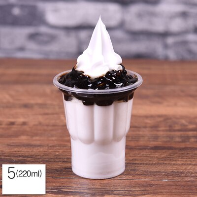 Simulation Sundae glace échantillon factice en plastique lait fruits Sundae modèle faux Sundae accessoires fenêtre affichage: 220ml model 5