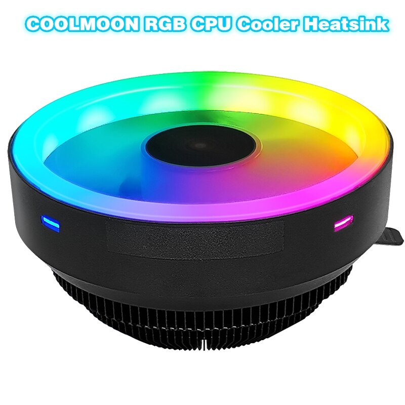 COOLMOON RGB CPU Cooler Heatsink LED 12V For Intel AMD PC Processor Desktop Cooling Radiator 1700 PRM Air Cooling 3 Pin Connect