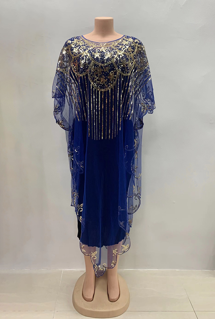 Vestido de cardigã de lantejoulas em gaze feminina, roupas de festa, entrega gratuita, vermelho, verde, azul, preto, moda, novo: YELLOW