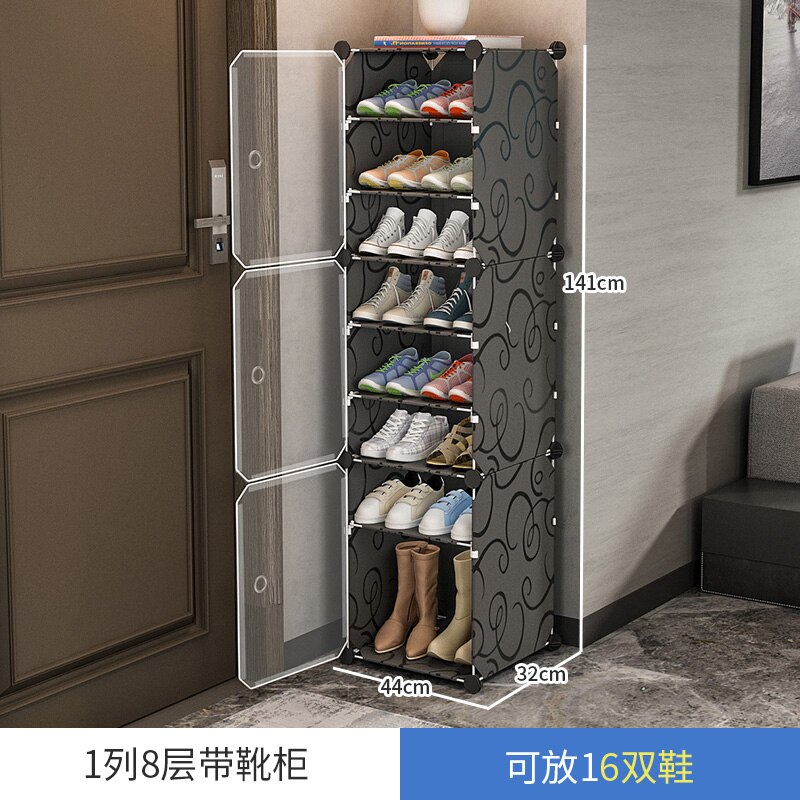 ABS Shoes Rack Simple Shelf Storage Portable Shoe Cabinet Dustproof Economical College Dormitory Space-Saving Useful Box