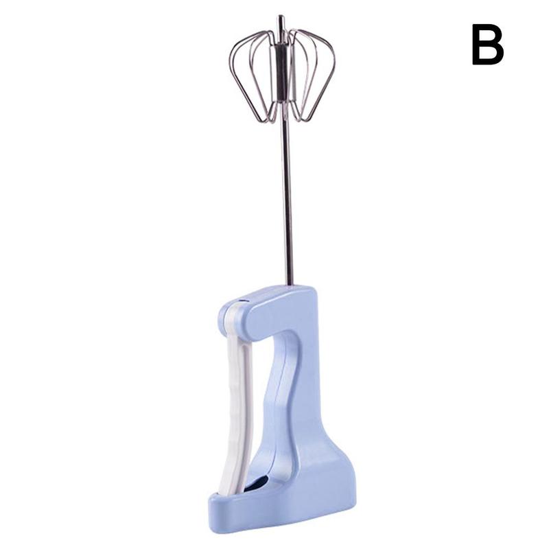 Hand Kleine Semi-Automatische Eiklopper Meel Mixer 304 Ei Gadgets Zelf Keuken Draaien Manual Klop Gereedschap Roerder Staal C5z6: B