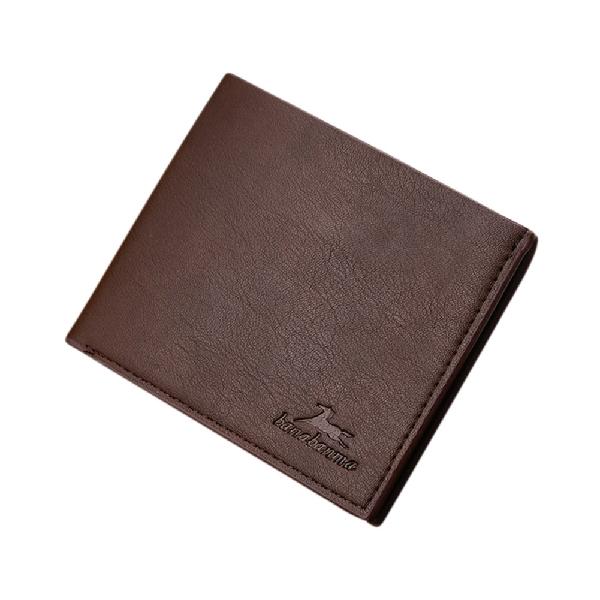 Mannen portefeuilles Mode Korte Bifold Mannen Portemonnees multifunctionele Casual Soild portemonnee mannen Met Broekzak Portemonnees Mannelijke Portefeuilles zk30: deep brown