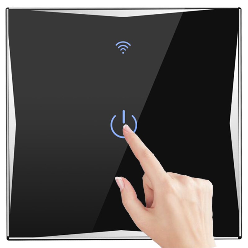 Milfra Wifi commutateur intelligent fil neutre requis verre tactile contrôle de téléphone vocal ue interrupteur mural pour Google Alexa Tuya vie intelligente